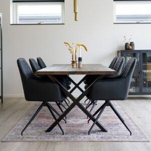 Arona Blåorange Polyester Tæppe 160 x 230 cm - Tilbud!