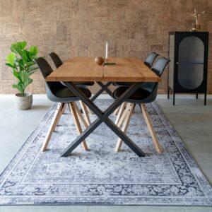 Arona Blå Polyester Tæppe 200 x 300 cm - Tilbud!