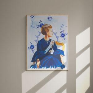 HM Dronning Margrethe II Mega Musling - Kunsttryk fra Artpusher