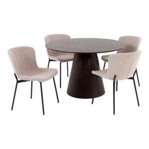 HOUSE NORDIC Bolton och Maceda Matbordsset  Matbord och 4 matbordsstolar