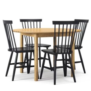 Department Wood Matbordsset Ek Svart