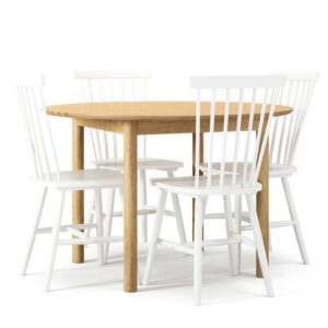 Department Wood Matbordsset Ek Vit