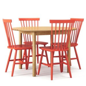 Department Wood Matbordsset Ek Orange